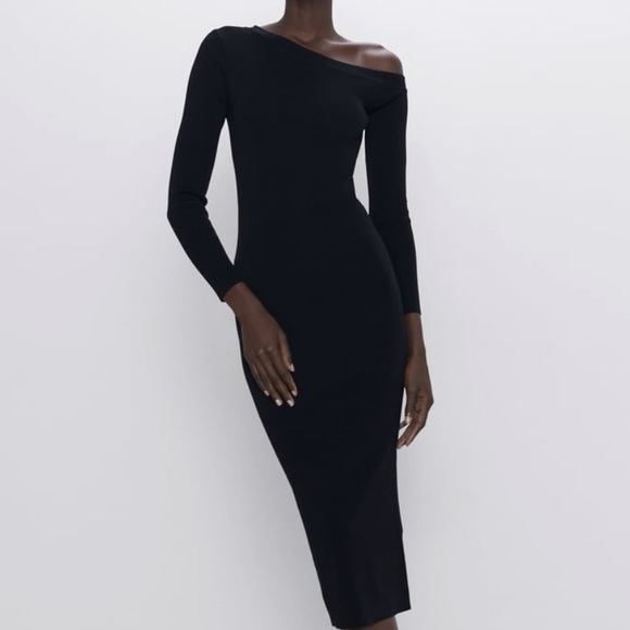 Zara asymmetric knit dress - Picture 1 of 8